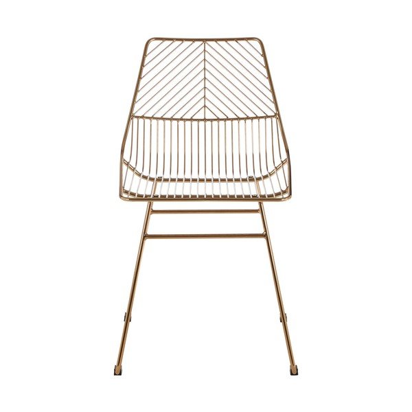 Kovová jídelní židle ve zlaté barvě District – Premier Housewares-image-2