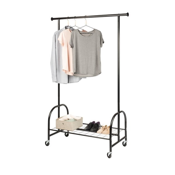 Černý kovový stojan na oblečení Wenko Profi-image-2