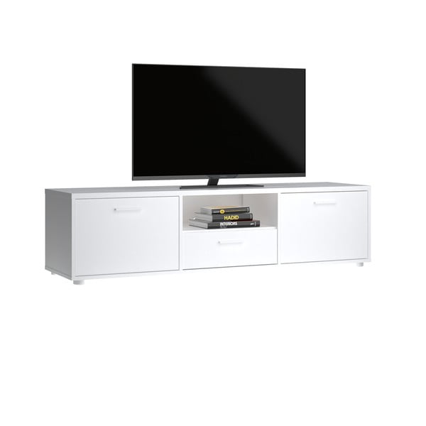 Bílý TV stolek 147x38 cm Media – Tvilum-image-4