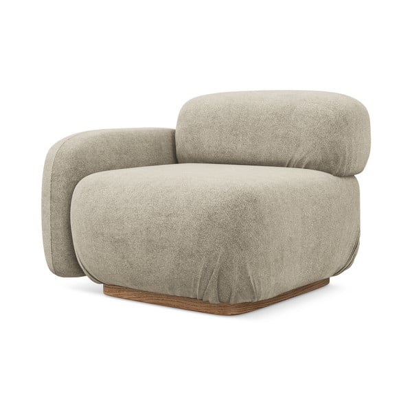 Béžový modul pohovky z textilie bouclé (levý roh) Ailani – Makamii-image-2