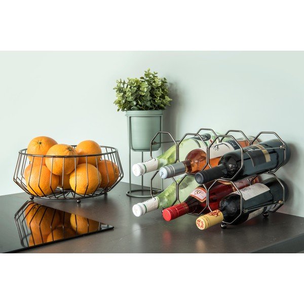 Šedý kovový skládací držák na víno PT LIVING Honeycomb-image-1