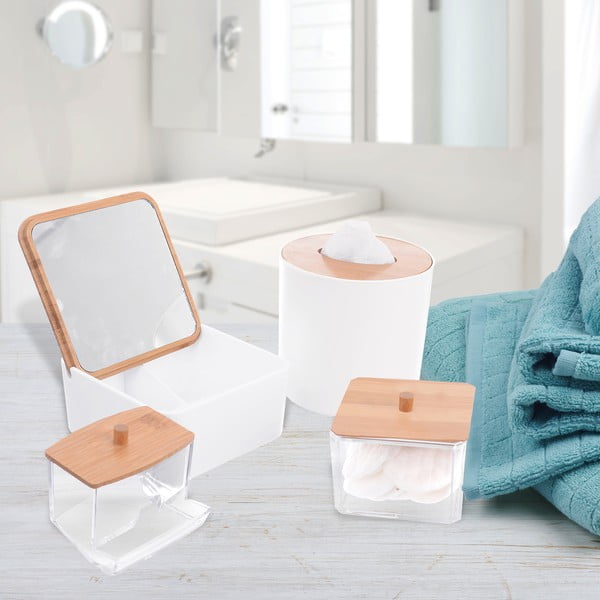 Bílý plastový odpadkový koš 1,6 l Whitney – Orion-image-1