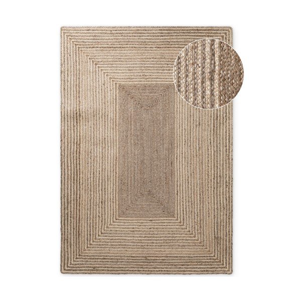 Oboustranný/ručně tkaný jutový koberec ve světle přírodní barvě/v tmavě přírodní barvě 120x170 cm Juno – Hanse Home