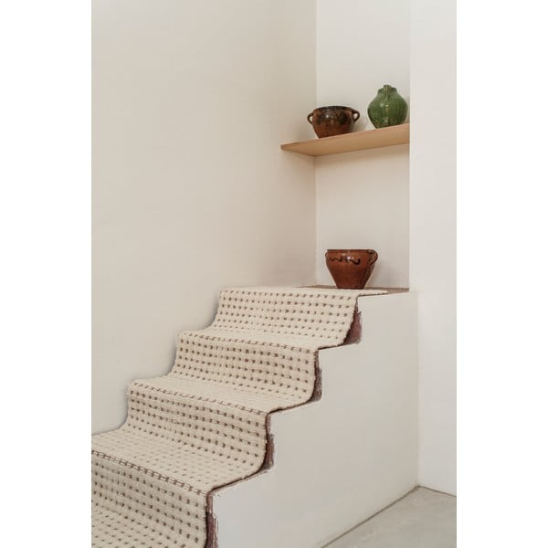 Slonovinový pratelný/ručně tkaný vlněný běhoun 80x230 cm Unexpected Wool – Lorena Canals-image-2