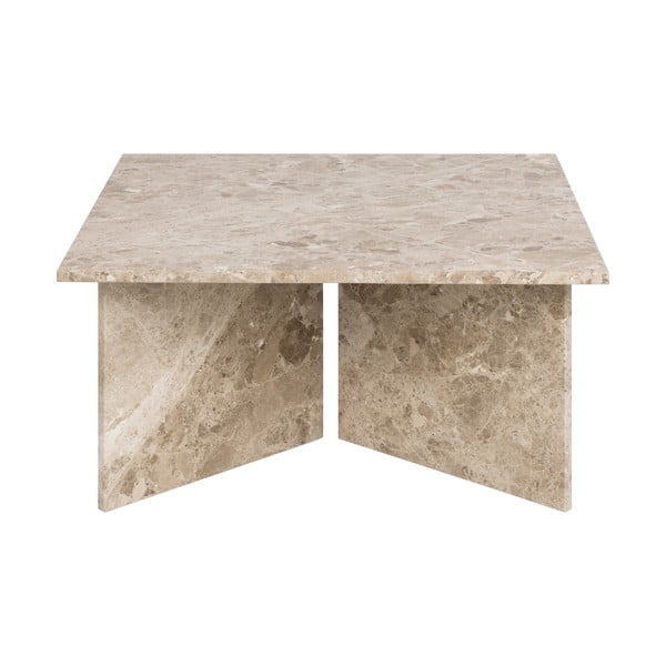 Béžový mramorový konferenční stolek 90x90 cm Vega – Actona-image-3