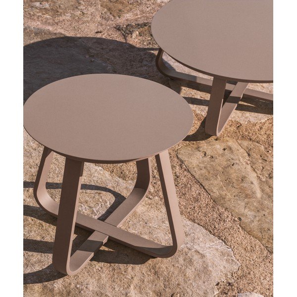 Kovový kulatý zahradní stolek ø 48 cm Tamaris – Kave Home-image-2