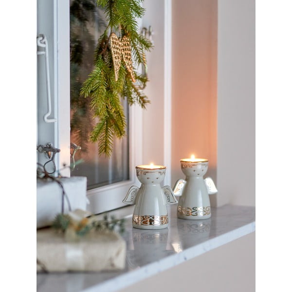 Kameninové svícny v sadě na čajovou svíčku 2 ks Faella – Bloomingville-image-1