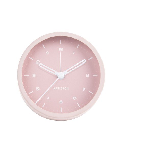 Světle růžový budík Karlsson Tinge, ø 9 cm-image-1
