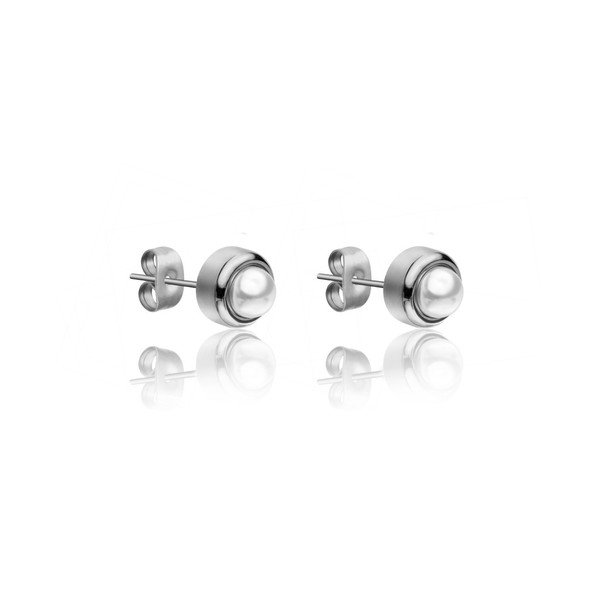 Dámské náušnice z nerezové oceli ve stříbrné barvě Emily Westwood Unique-image-2