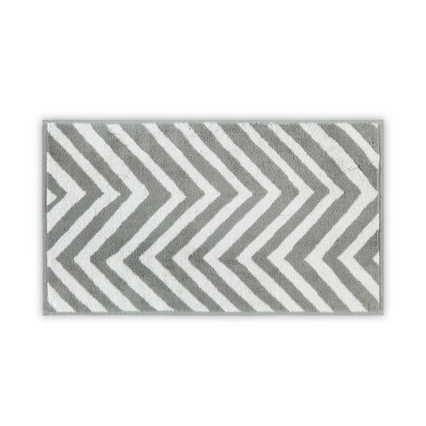 Bílo-šedý bavlněný ručník 33x33 cm Chevron – Foutastic
