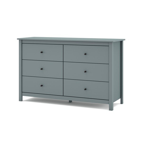 Komoda šedozelená z borovicového dřeva 130x80x45 cm Misti – Marckeric-image-3