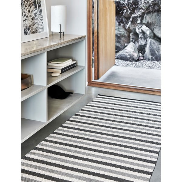 Šedo-béžový vnitřní a venkovní běhoun 85x200 cm Teo Warm Grey – Pappelina-image-1