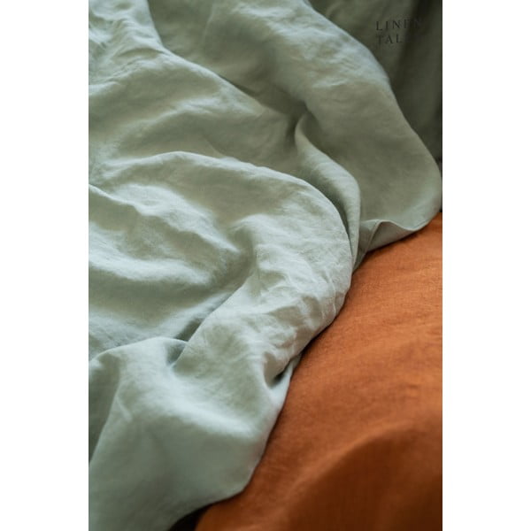 Dětské zelené lněné prostěradlo Linen Tales Nature, 60 x 120 cm-image-2