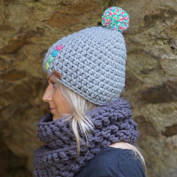 Ručně háčkovaná čepice DOKE BC Light Short-image-2