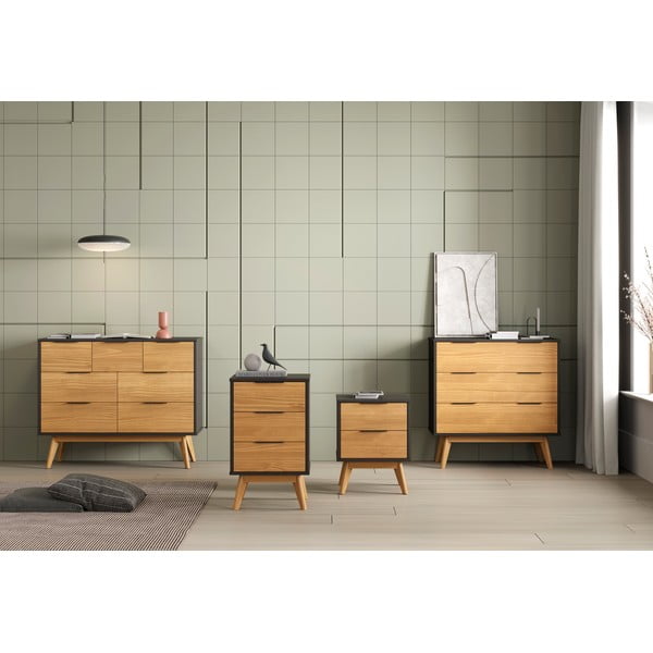 Noční stolek z borovicového dřeva v přírodní barvě Lavis – Marckeric-image-4