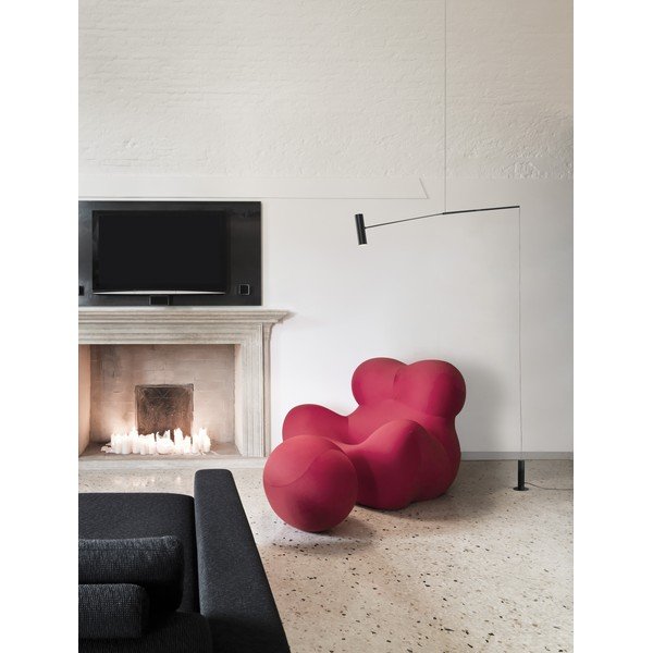 Matně černá kovová LED stojací lampa (výška 250 cm) Voice – Nova Luce-image-1
