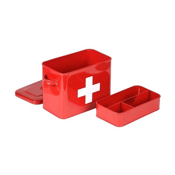 Červená plechová dóza LABEL51 Firt Aid-image-3