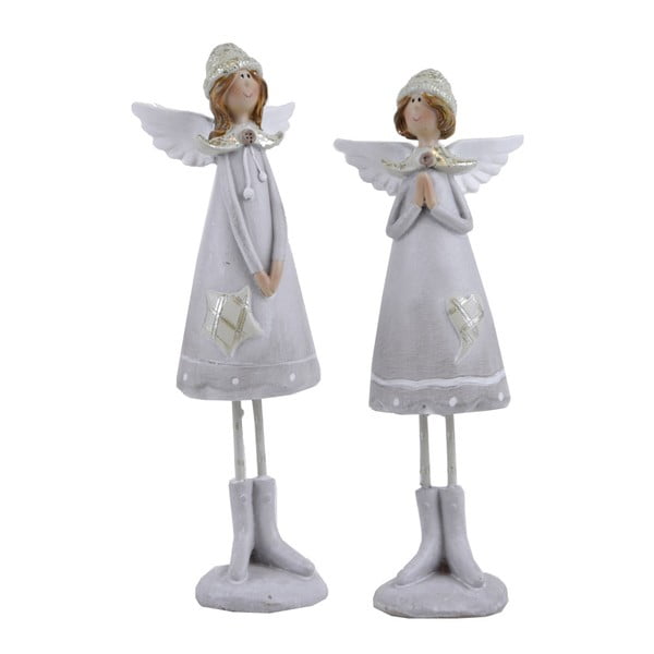 Sada 2 dekorativních andělíčků v čepicích Ego Dekor Cosy
