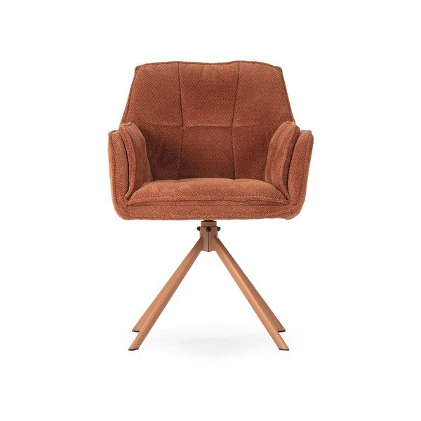 Čalouněná jídelní křesla v sadě 2 ks v terakotové barvě Keiko – Marckeric-image-2