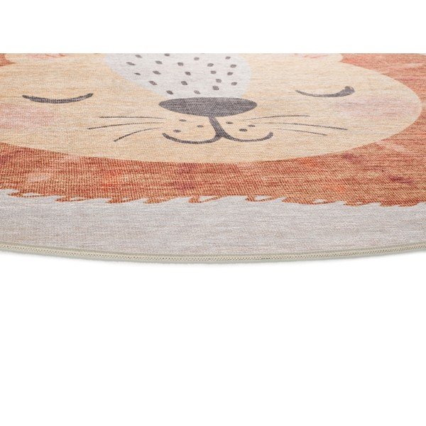 Oranžovo-krémový pratelný dětský koberec ø120 cm Candy – Universal-image-2