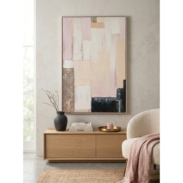 Tištěný/s ručně malovanými prvky obraz s rámem/na plátně 80x120 cm Meldert – Yes Everyday-image-1