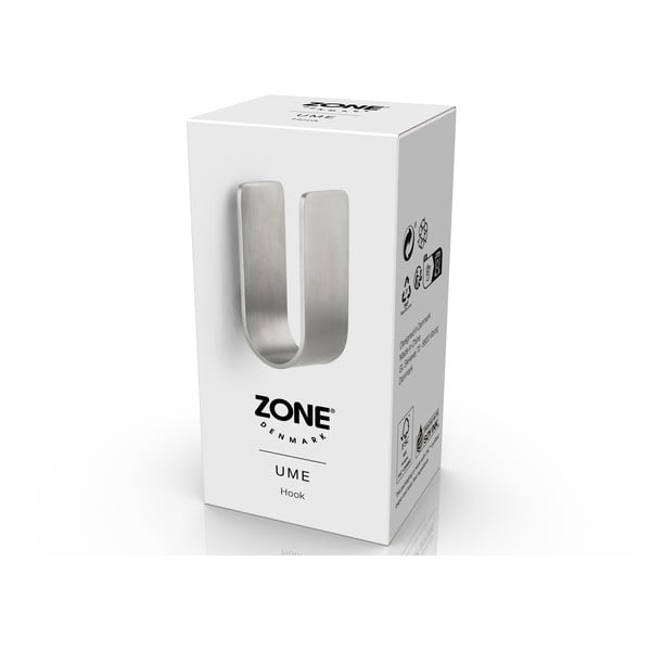 Nástěnný kovový háček v matně stříbrné barvě Ume – Zone-image-4