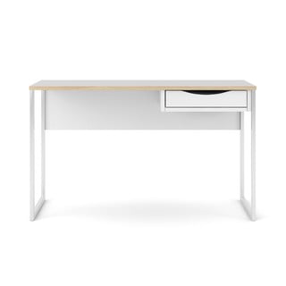 Bílý pracovní stůl Tvilum Function Plus, 130 x 48 cm