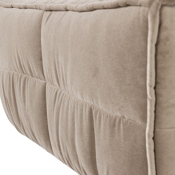 Taupe čalouněná sametová podnožka Cluster – vtwonen-image-3