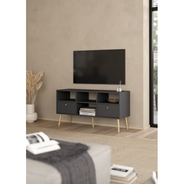Antracitový TV stolek 117x61 cm Bodo – Tvilum-image-1