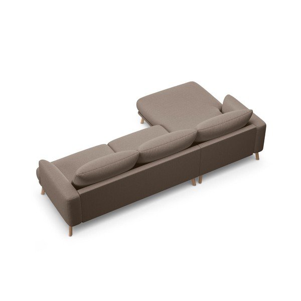 Taupe rohová pohovka (levý roh/s lenoškou) Naomi – Micadoni -image-2