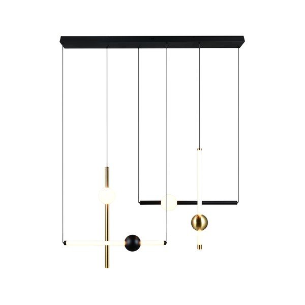 Černé/ve zlaté barvě LED stmívatelné závěsné svítidlo Melita – Trio