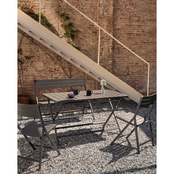 Kovový zahradní jídelní stůl 70x140 cm Torreta – Kave Home-image-1