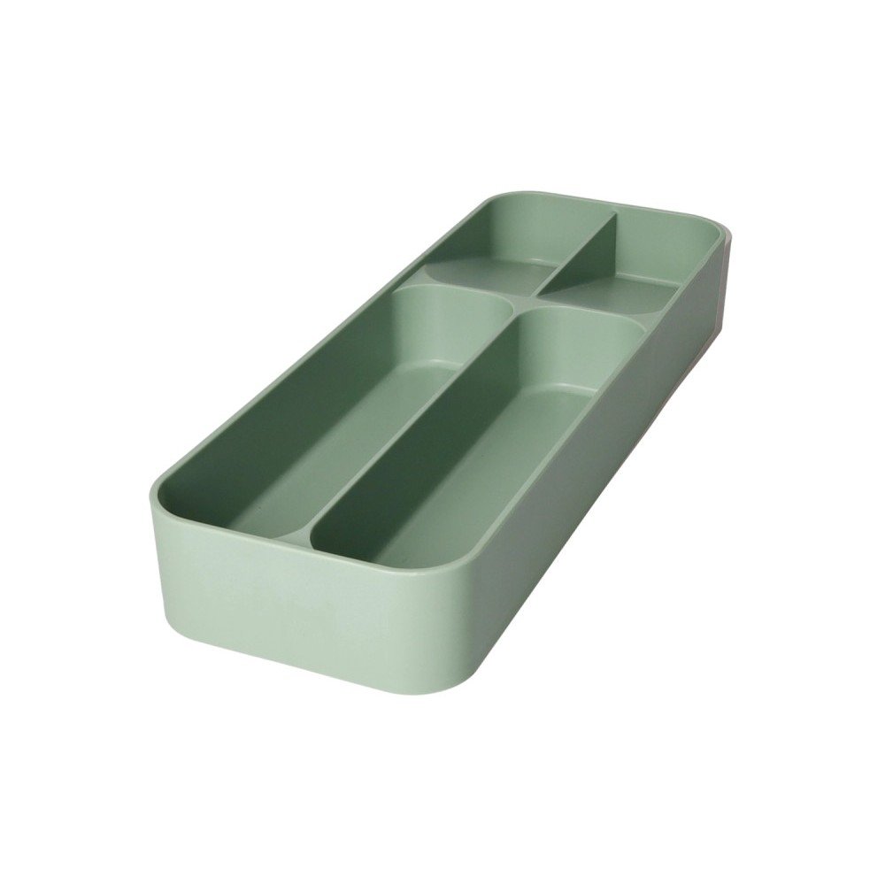 Šalvějově zelený plastový příborník do zásuvky 13,5 x 39 cm – Brandani