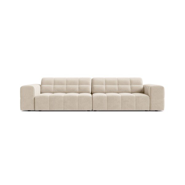 Krémová sametová pohovka 252 cm Chicago – Cosmopolitan Design
