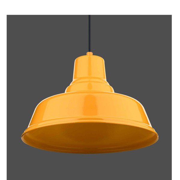 Okrově žluté kovové závěsné svítidlo ø 32 cm Pawn – Squid Lighting-image-2