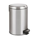 Pedálový odpadkový koš ve stříbrné barvě Wenko Leman, 12 l