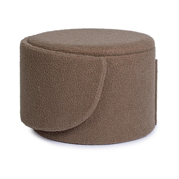 Taupe taburet z textilie bouclé Anthea – Yes Everyday-image-3