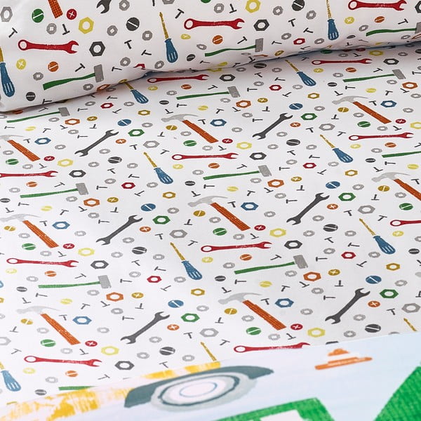 Napínací dětské prostěradlo do postýlky 70x140 cm Digger Dreams – Catherine Lansfield-image-2