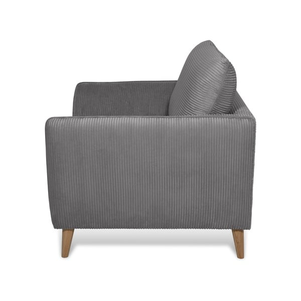 Tmavě šedé manšestrové křeslo Paris – Scandic-image-3