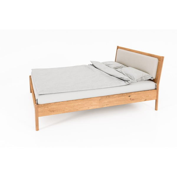 Jednolůžková postel z dubového dřeva 90x200 cm v přírodní barvě Pola – The Beds-image-1