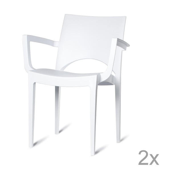 Sada 2 plastových židlí Olbia