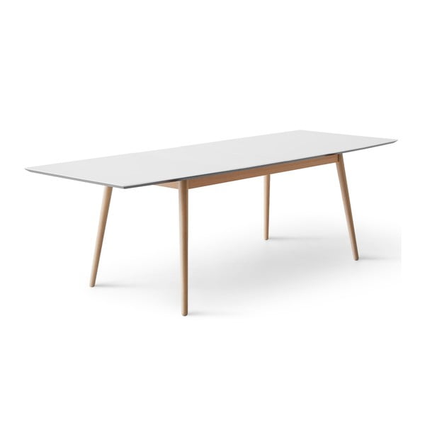Rozkládací jídelní stůl s bílou deskou v bílo-přírodní barvě 90x165 cm Meza – Hammel Furniture-image-3