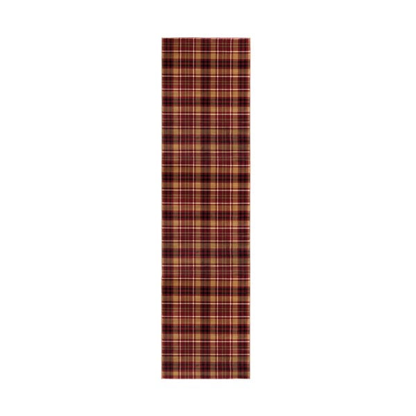 Červený běhoun Flair Rugs Highland, 60 x 230 cm