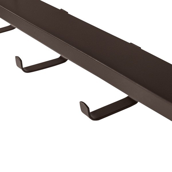 Tmavě hnědý nástěnný věšák s poličkou 50 cm Quinn – WOOOD-image-4