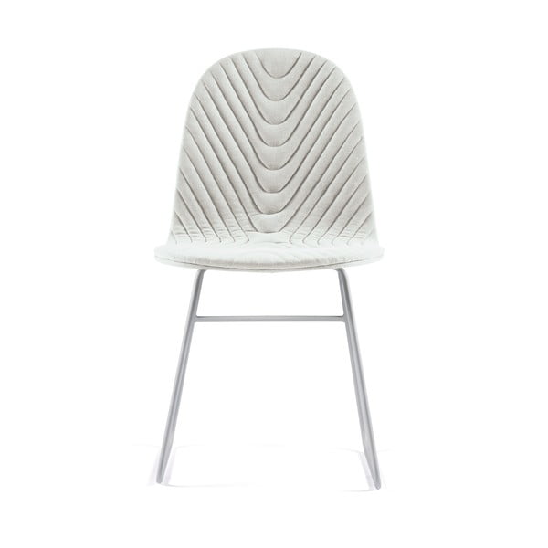 Krémová židle s kovovými nohami Iker Mannequin V Wave