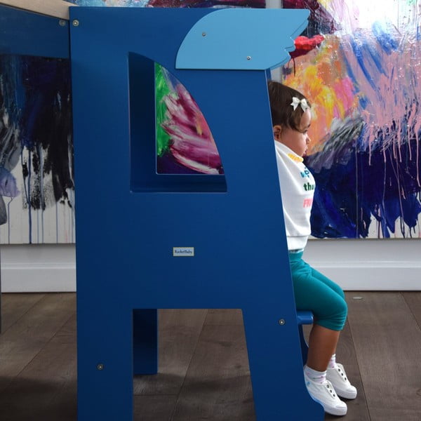 Modrá učicí věž Montessori - Rocket Baby-image-4