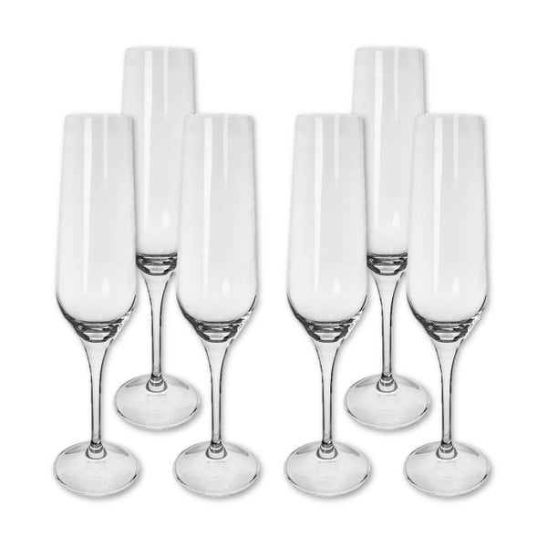 Sklenice na sekt v sadě 6 ks 195 ml Rebecca – Orion