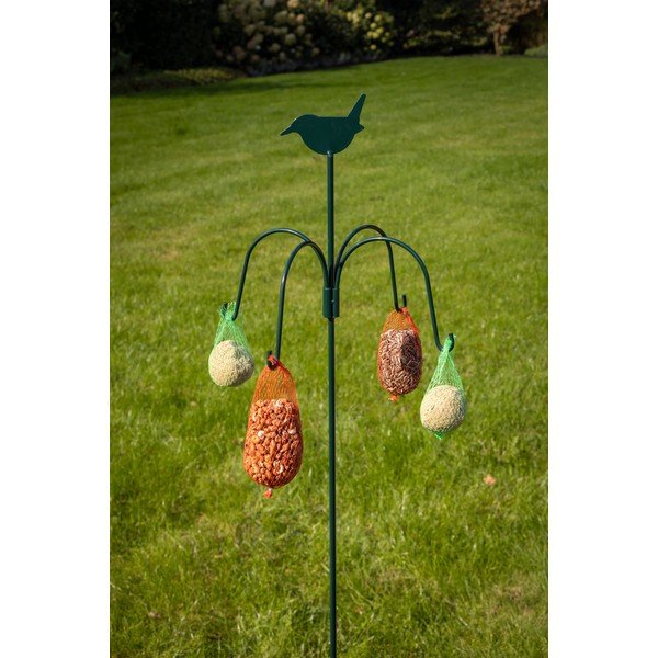 Tmavě zelené krmítko se zápichem Esschert Design, výška 148 cm-image-1