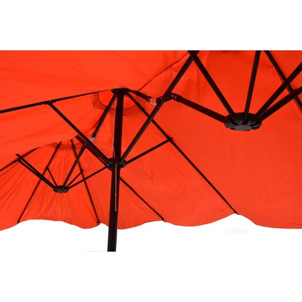 Oranžový slunečník 456x270 cm Double - Rojaplast-image-1