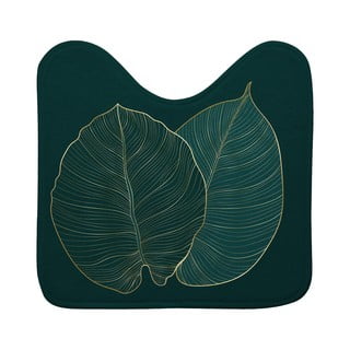 Tmavě zelená WC koupelnová předložka 45x45 cm Jade – douceur d'intérieur